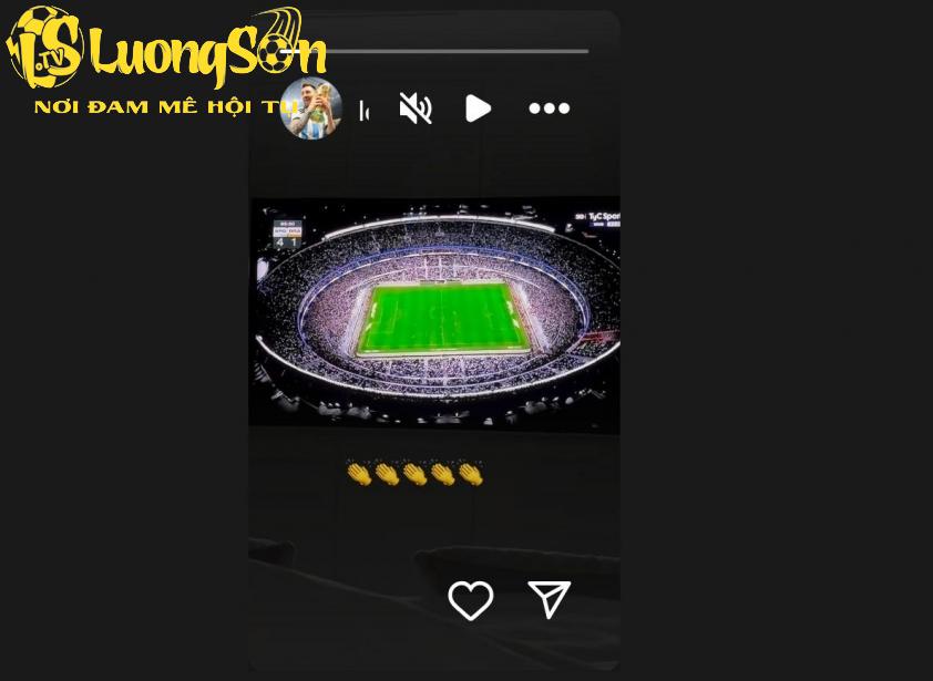 Phản ứng của Messi khi Argentina thắng đậm Brazil (Ảnh: Instagram).